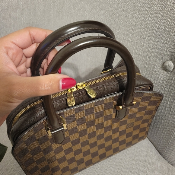 Authentic Louis Vuitton Damier Ebene Triana Shoulder Bag Tote Handbag - Picture 14 of 16